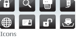 Icons - Stock illustration clip art.