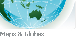 Maps and Globes - Stock illustration clip art.