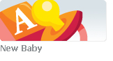 New baby - Stock illustration clip art.