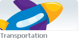 Transportation from land vehicles to air - Stock illustration clip art.